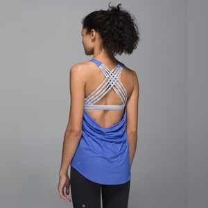 Lululemon Wild Tank Top
Heathered Harbor Blue / Cyber Stripe White Silver Fox